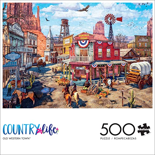 Buffalo Games - Country Life - Old Western Town - 500 Piece Jigsaw Puzzle, 53 cm x 38 cm - Image 2