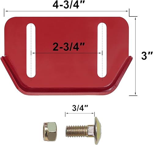 Miniatura 2 de boeray Para 784-5580 784-5580-0637 MTD Parts - Juego de zapatos deslizantes con perno y tuerca color rojo, paquete de 2