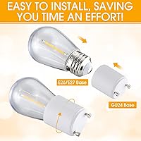 Vista 3 de Roowest GU24 a E26 E27 Adaptador de bombilla convertidor de bombilla LED de Navidad GU24 (base pin) a adaptador de enchufe de bombilla estándar