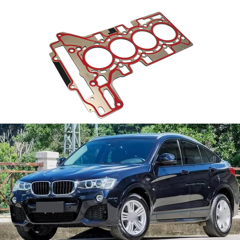 Junta de culata Riloer, 1 pieza de juntas de culata de motor de coche de metal compatible con BMW F20 F22 F30 F32 F34 F45 F10 E84 F25 F26 E89 Brilliance Huasong, 11128676519