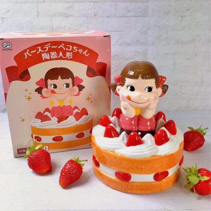 Amazon.co.jp: 不二家ペコちゃんバースデーペコちゃん陶器人形品数量3 
