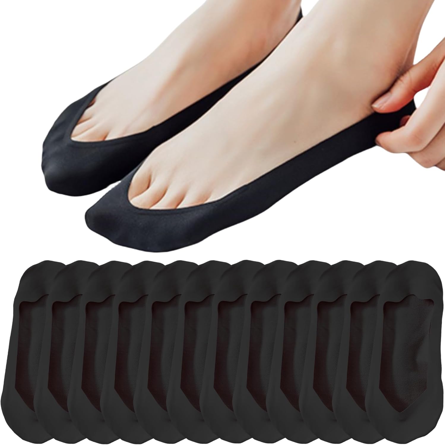 Lomitract Thin Ultra Low Socks (Women 5-12), Made of Ice Silk Surface on the Surface & Cotton on the Bottom