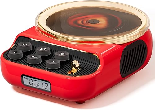 Reproductor de CD con altavoces Bluetooth, altavoz dual HiFi integrado, reproductores de CD portátiles retro para el hogar, reproductor de música de