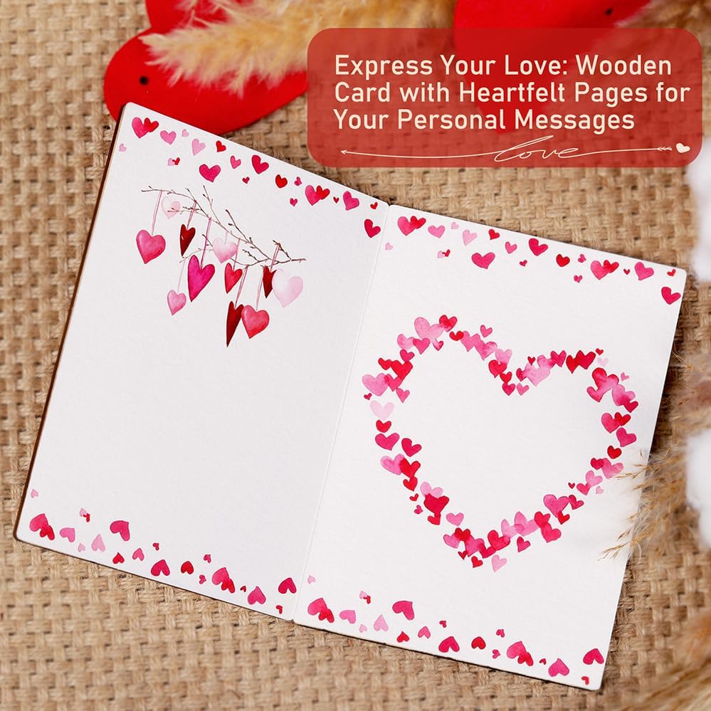 Miniatura 3 de Tarjeta del día de San Valentín para esposa, marido, divertida tarjeta de San Valentín de madera para ella, él, novio, novia, tarjeta de quinto