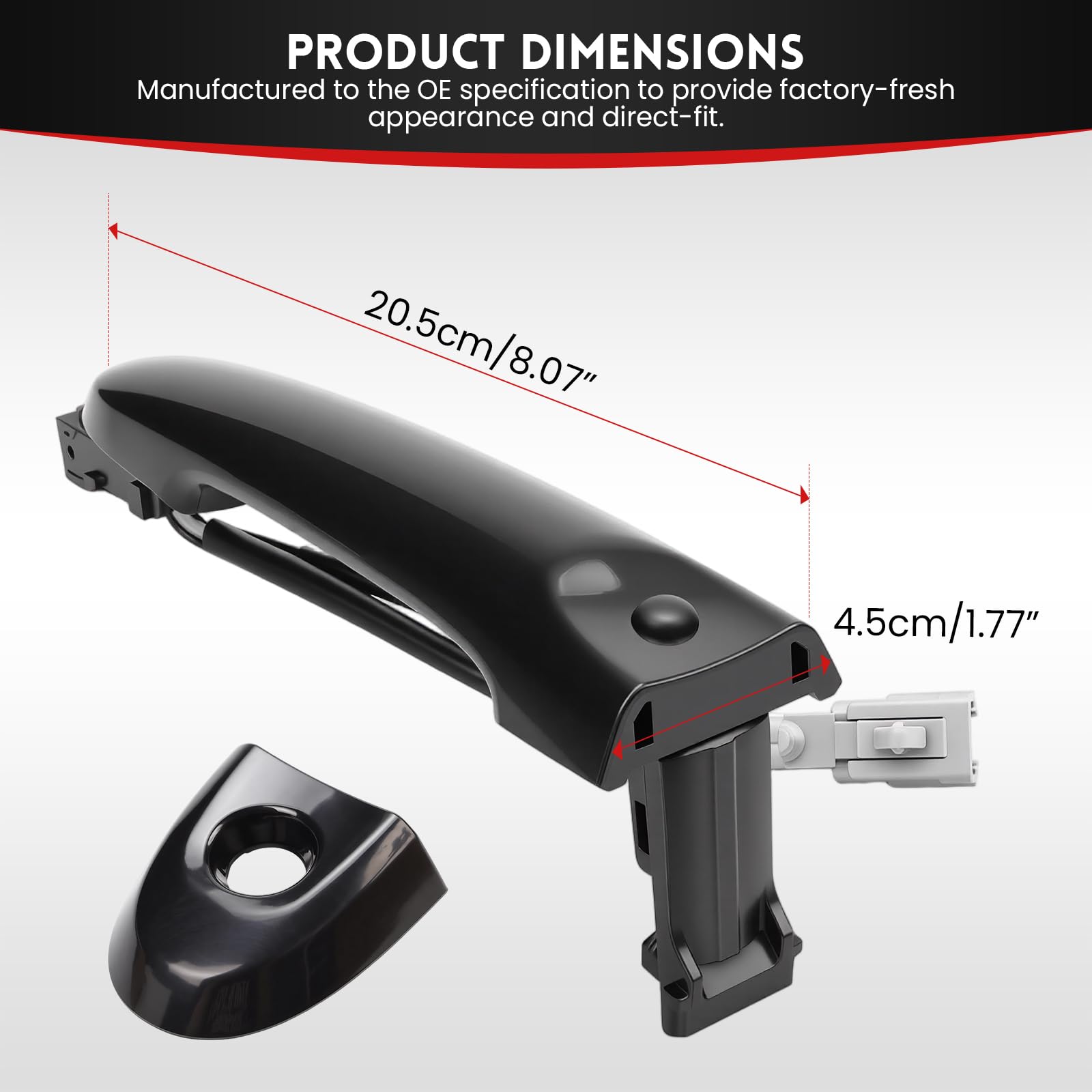 Maniglia Porta Sinistra per Nissan Juke F15 2010-2022 Maniglia Portiera Esterna Anteriore Lato Guida 80644-3WC2A 80640-3WC2A 82644-1FA5A 80644-1FA5A, maniglia per porta anteriore sinistra