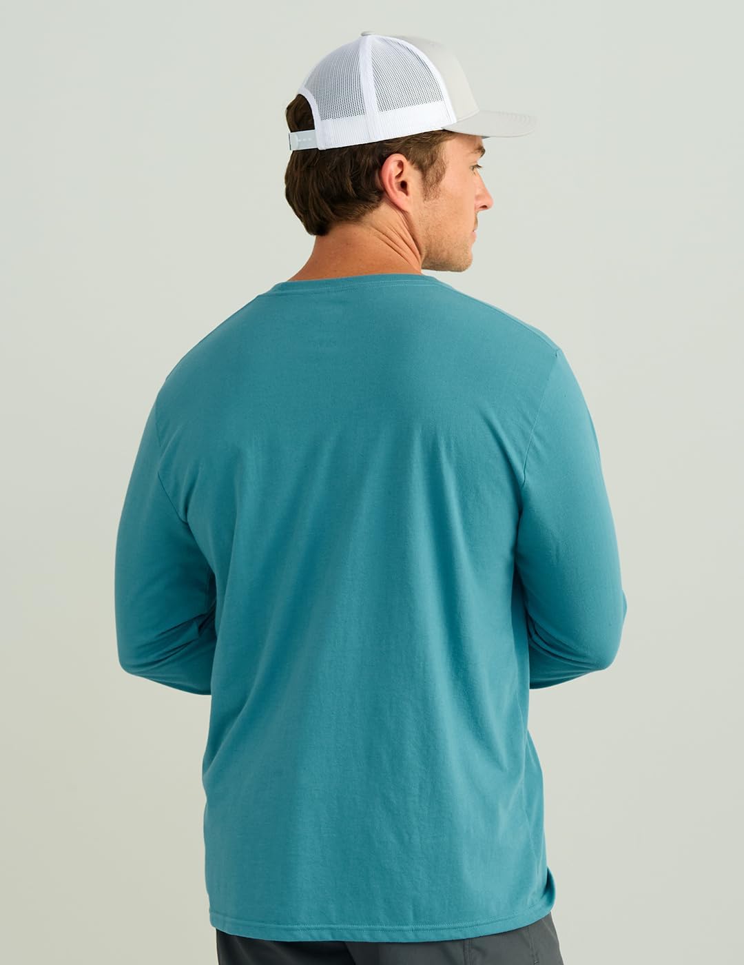 HUK Mens Long Sleeve Cotton Fishing Logo T-Shirt, Soft Comfortable Casual Tee - Image 2