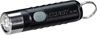 Coast KL20R 380 Lumen EDC Rechargeable Lightweight LED Keychain Flashlight, Black
