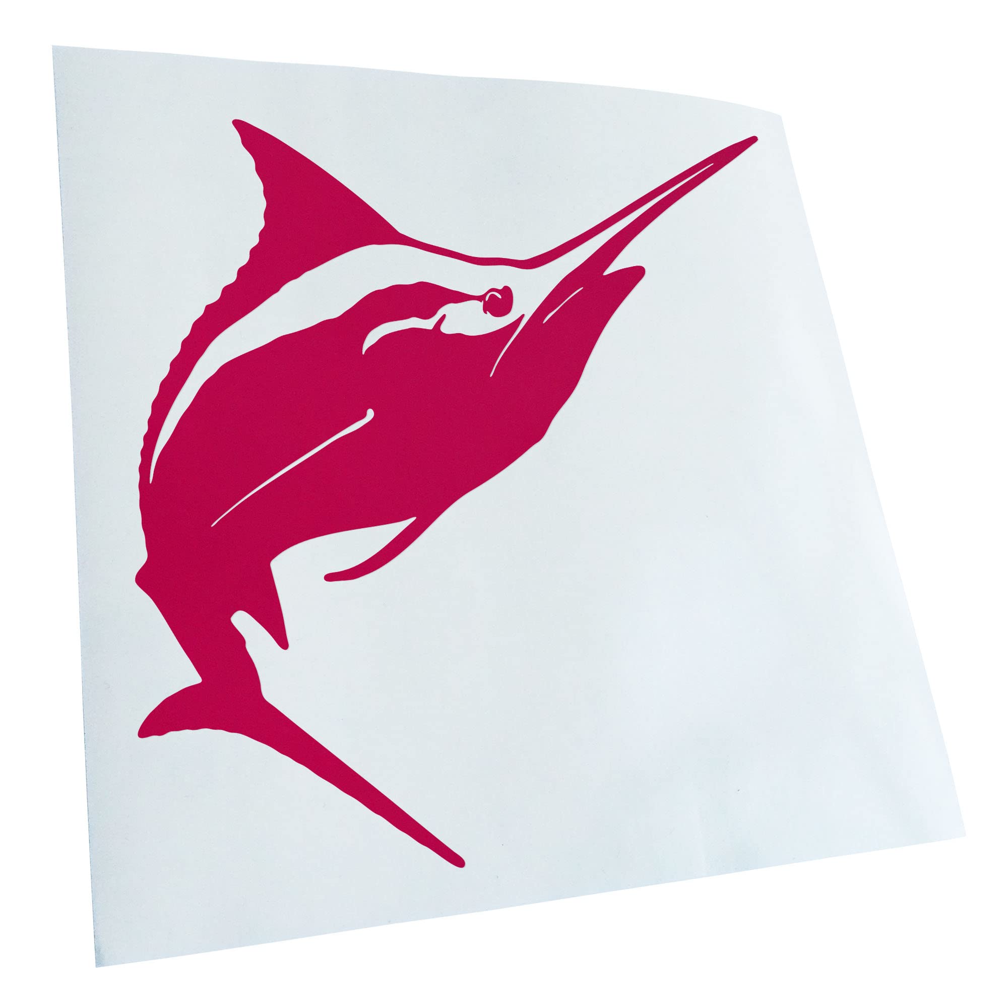 Kiwistar - Car Sticker - Pink - 60 x 60 cm Swordfish - Rear Window Car Sticker Weatherproof for Car Truck Moped Truck - Sticker Exterior Self-Adhesive Tuning Accessories for Window Vehicle