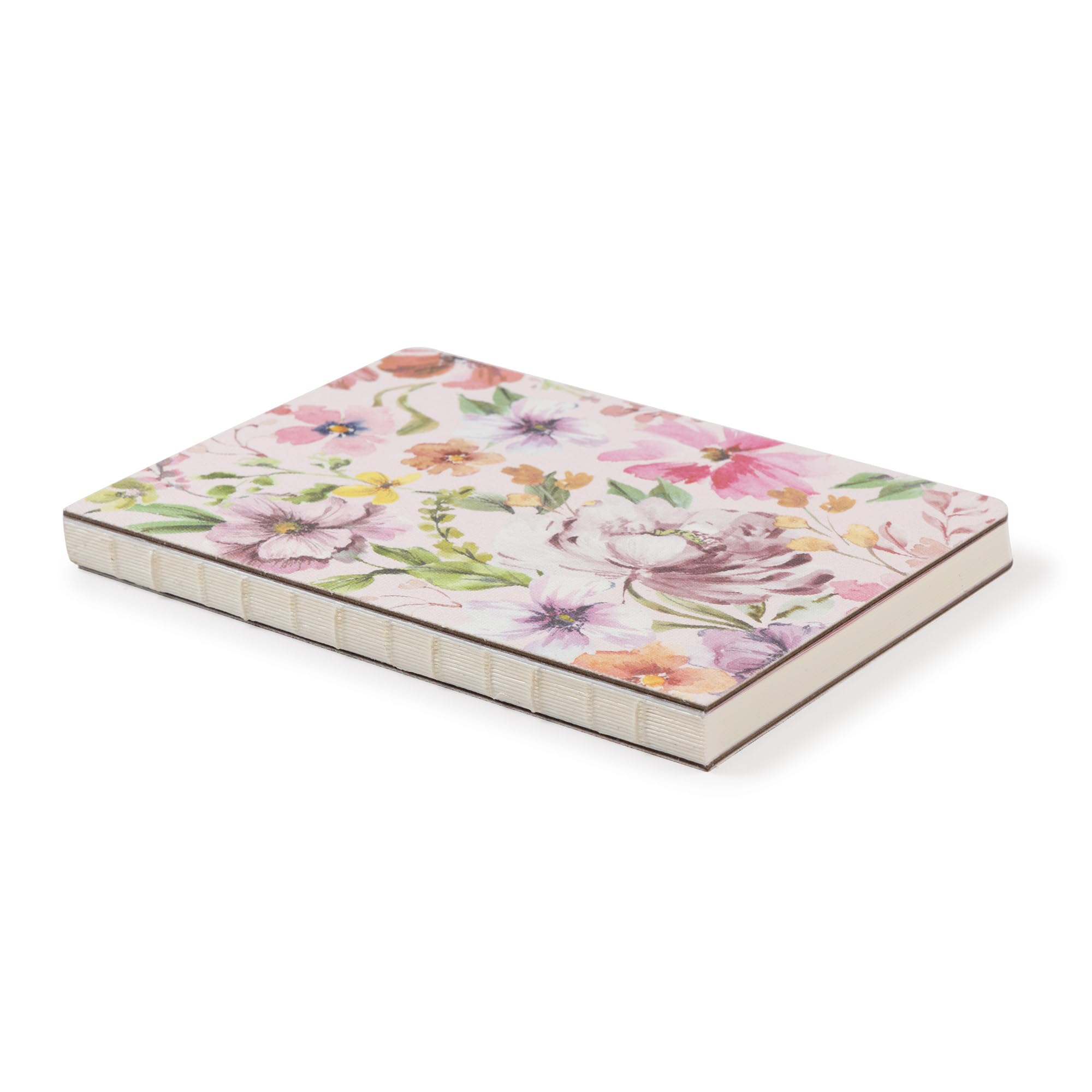 Studio Oh! Bella Flora Notizbuch, mittelgroß, 16,5 x 21,9 cm, 192 linierte Seiten, flachliegendes Hardcover-Tagebuch, koptisches gebundenes Notizbuch für Arbeit, Klassenzimmer und Meetings, 100 g/m²