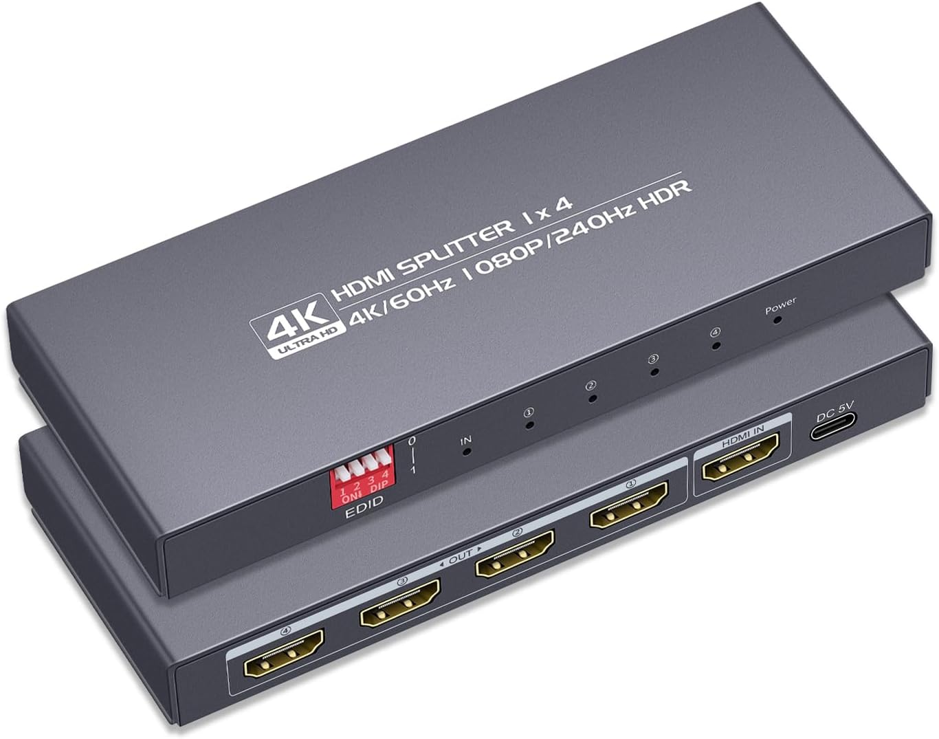 HDMI 1.4 Splitter 1 in 4 Out, HDMI 2.0 Splitter 1 in 4 Out 60Hz