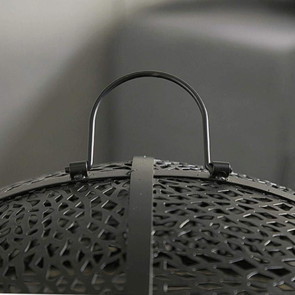 Ogród ognisko wielofunkcyjne ognisko, palenisko na zewnątrz opalana drewnem stal grill palenisko miska z siatką osłona ekranu iskry kratka drewno ognisko miska do grilla (kolor: czarny)