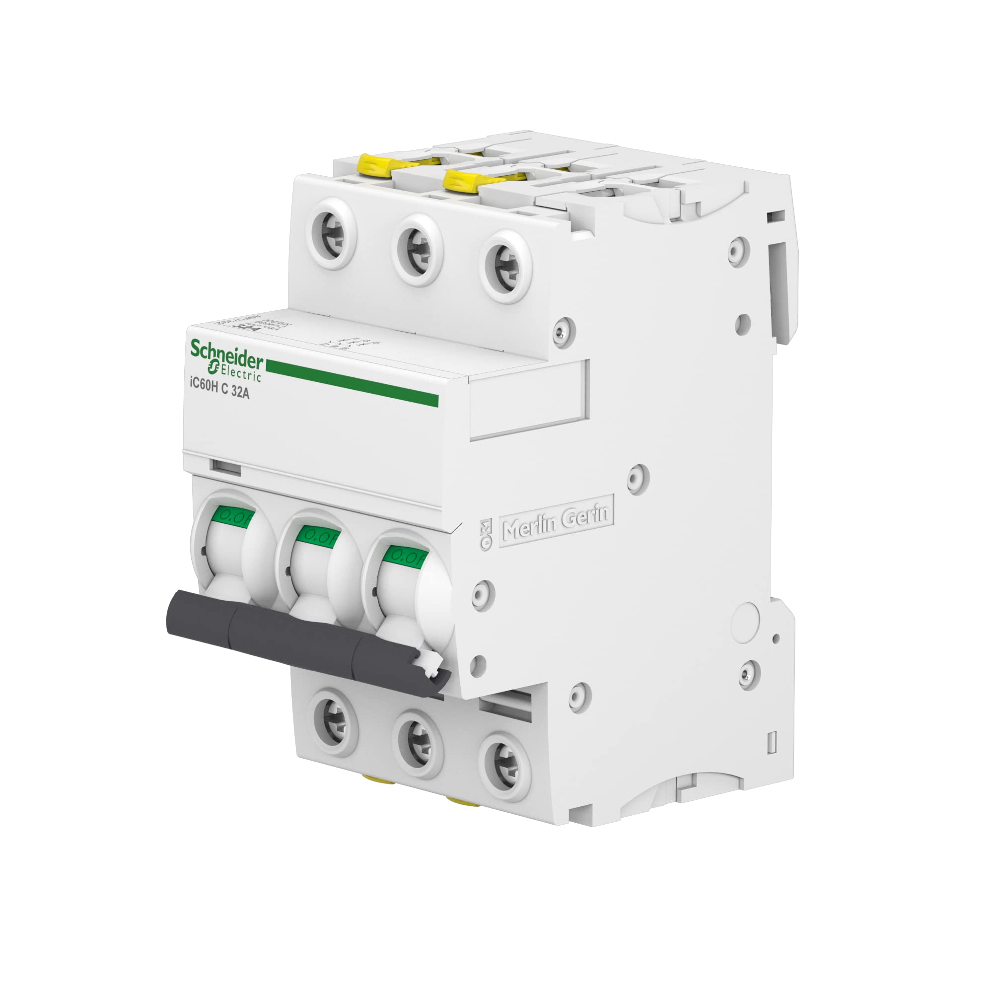Schneider Electric Leitungsschutzschalter Acti9 iC60H, 3-polig, 32A, C-Charakteristik, 10kA, 15kA, Artikelnummer A9F07332