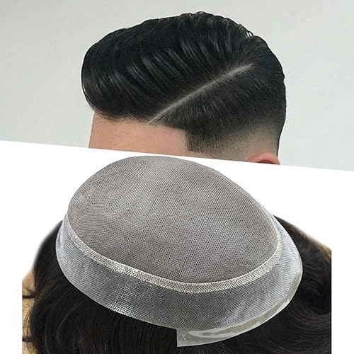 Pieza de cabello humano real para hombre, sistema de reemplazo de unidades de cabello para hombres, piezas de cabello duradero, tupé para hombres,