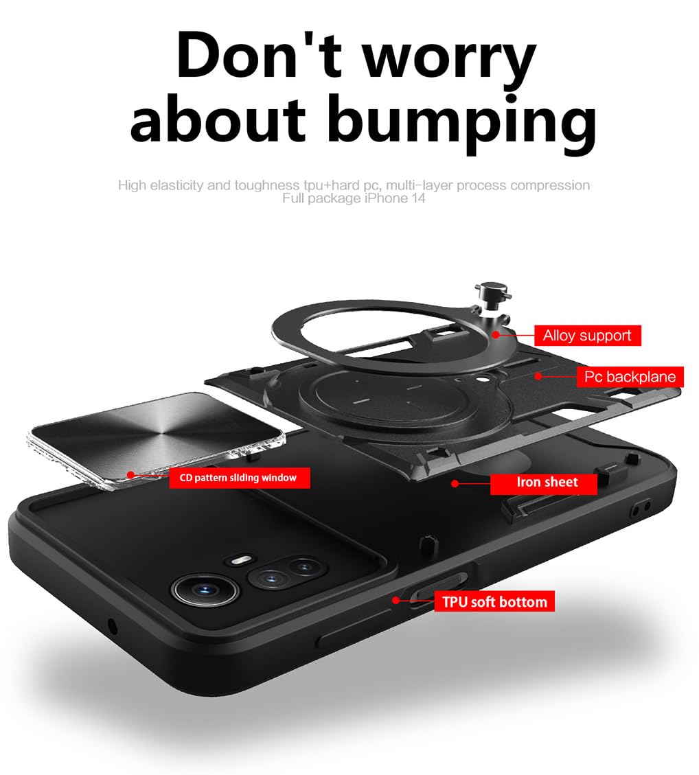 Redmi Note 11s Scheda Tecnica Custodia Per Xiaomi Redmi Note 11S E Note 11 4G, Ibrida TPU+PC Con Supporto - Protezione Antiurto Cover Protettiva Redmi Note 11 4g