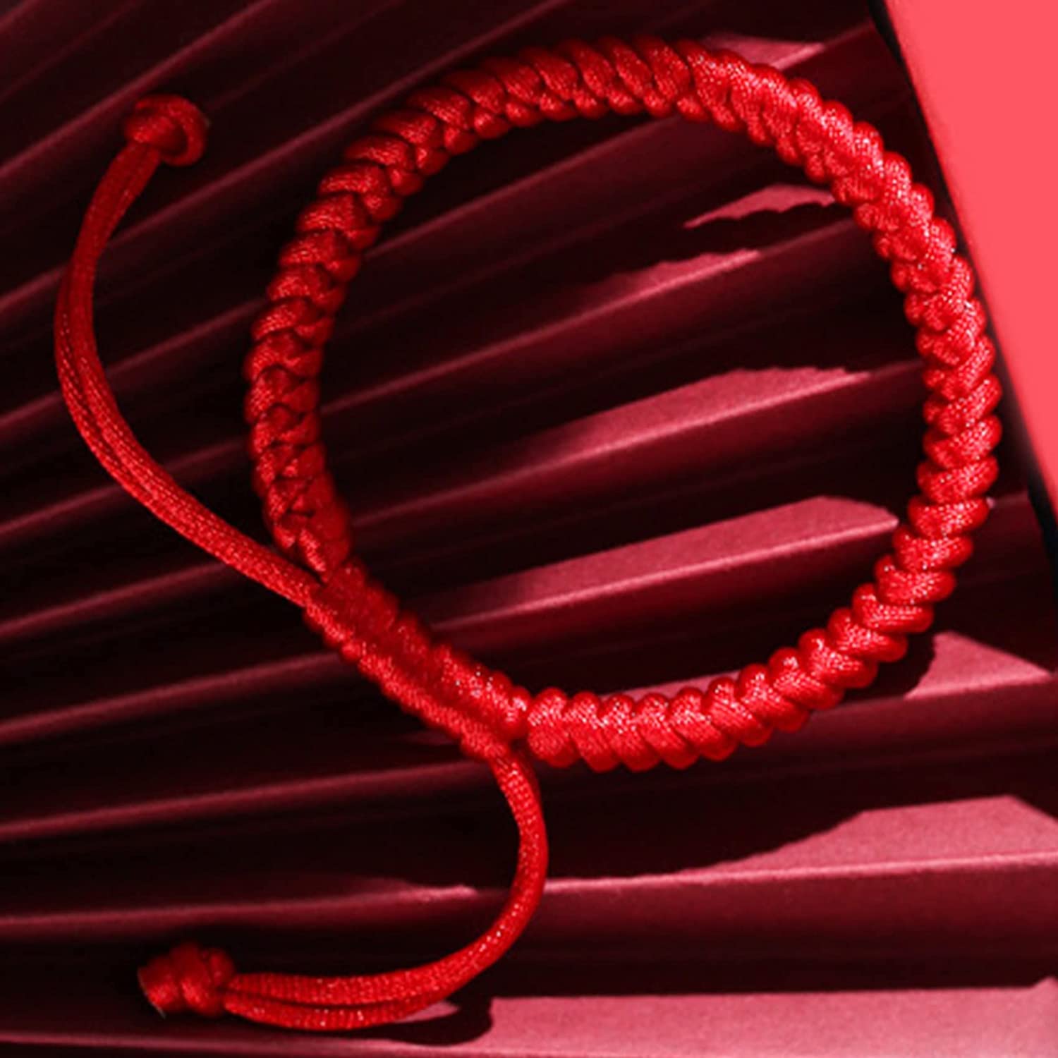 Pulseras de Cuerda, Pulseras para Mujer, Pulsera de Cuentas Pulsera de Hilo Rojo Pulsera roja Amuleto Pulsera de Buena Suerte