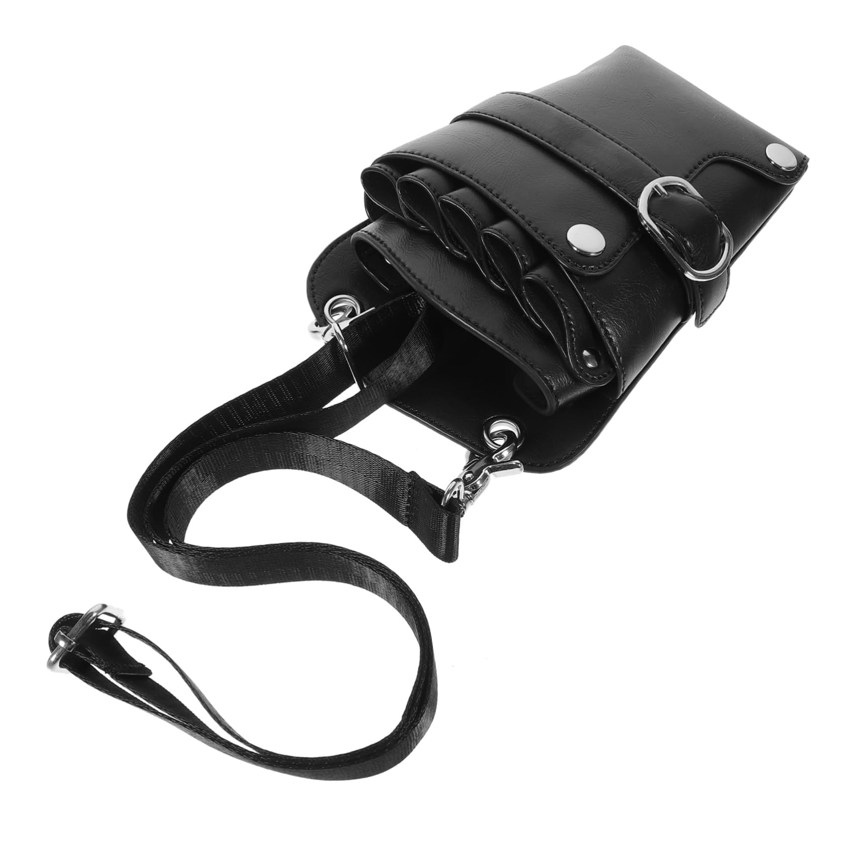 TOVINANNA Professional Barber Scissor Fanny Pack Hairdressing Tool Bag with for Styling Kit Pouch 5 Scissors Holder Hair Salon Supplies