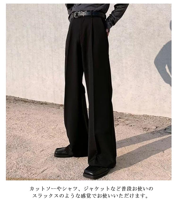 Amazon.co.jp: フレアパンツ メンズ スラックス ロングパンツ