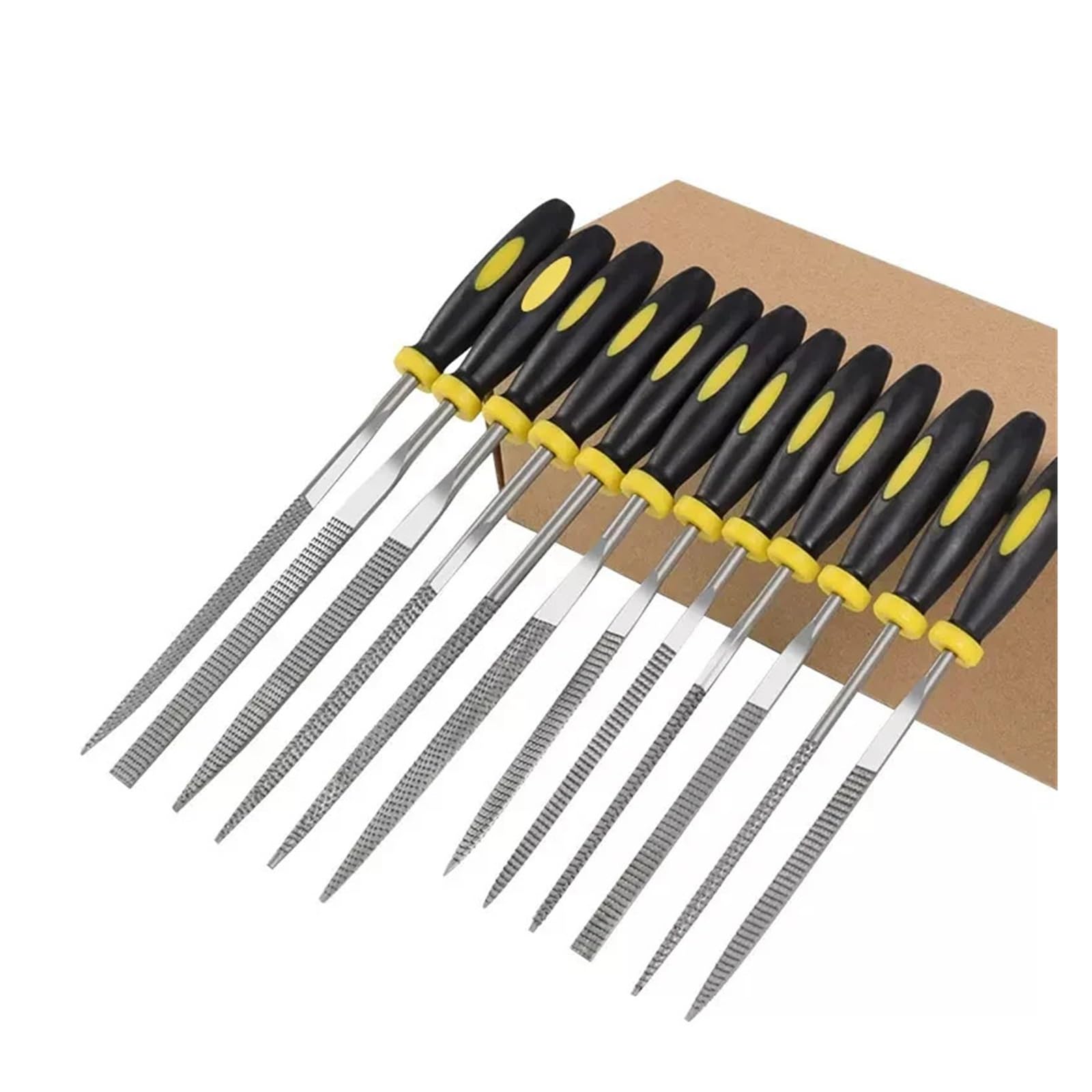 Bcxzppqdl One Color Files Set Mini Rasp Woodworking Sanding Shaping Small Steel File Needle Metal Hard Wood Cork Polishing Carving Tools For Hand(4X160mm 6 Piece Set)