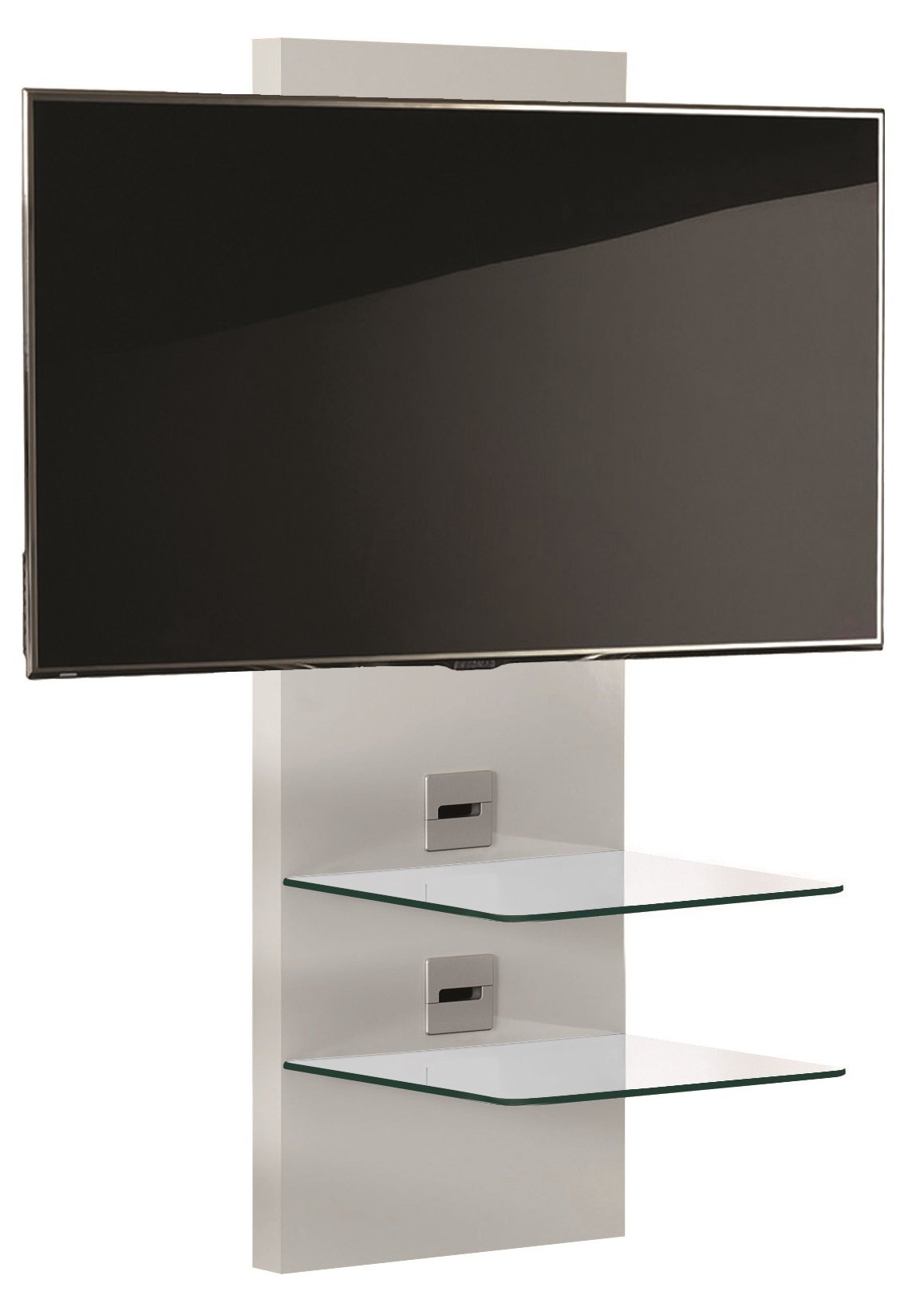 VCM, Pannello di Sostegno per TV/HiFi Scala-3", con ripiano per decoder, Lettore Dvd, ECC., Bianco (Weiß)