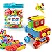 teytoy My First Baby Building Toys, 150pcs Bristle Shape 3D Building Blocks Toy Set, STEM Educational Preschool Toys, Building Blocks for Kids Ages 4-8 Years Old