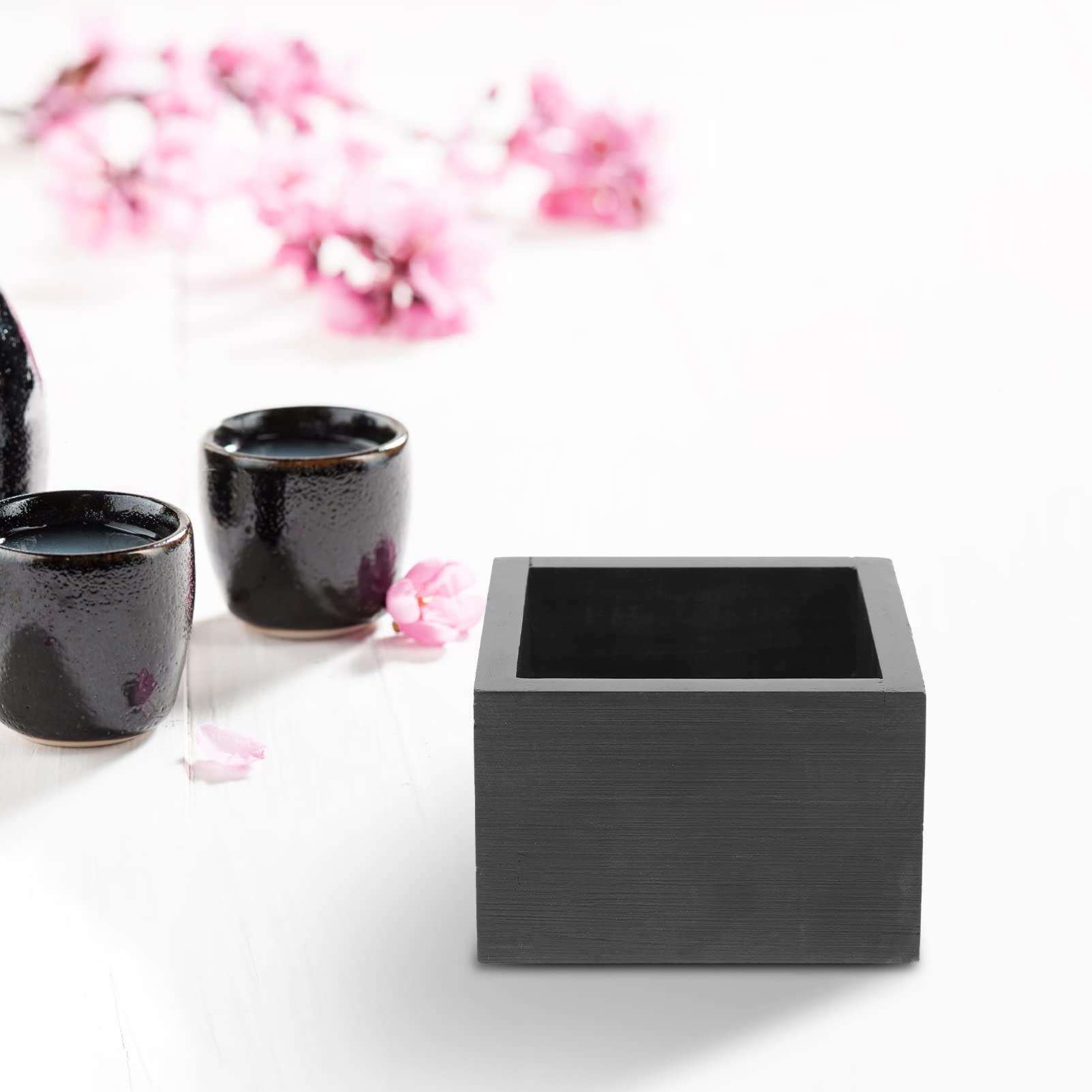 Zerodeko Japanese Sake Cup Box Wooden Storage Holder Multi