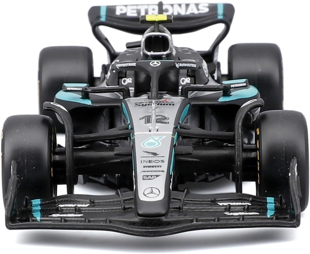 Bburago F1 Mercedes-AMG W16 2025#12 Antonelli 1:43 Scale Diecast Car with Authentic Details Mercedes F1 Replica Silver/Black Body Officially Licensed Product Recommended Age 3+