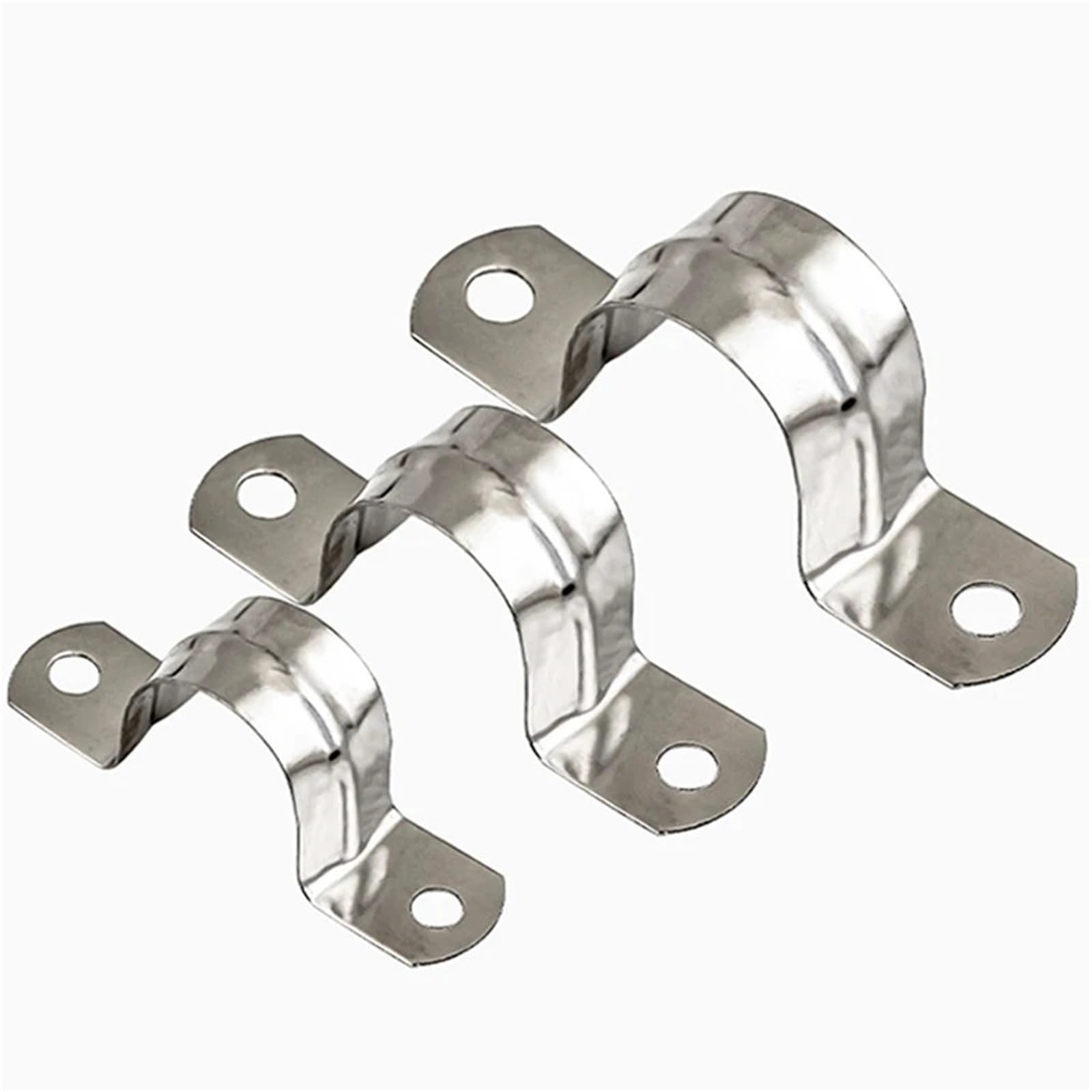 Morsetto per tubo dell'acqua in acciaio inossidabile 304 ispessito Ohm Card U tipo morsetto sella clip (M16 (10 pezzi)