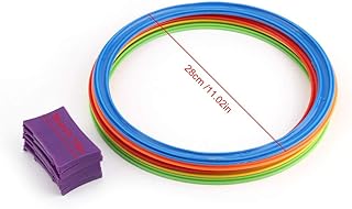 Pinsofy Multi-Colored Hopscotch Rings Game Set, Jumping Rings Game, Good Flexibility for Outdoor Use Indoor Use