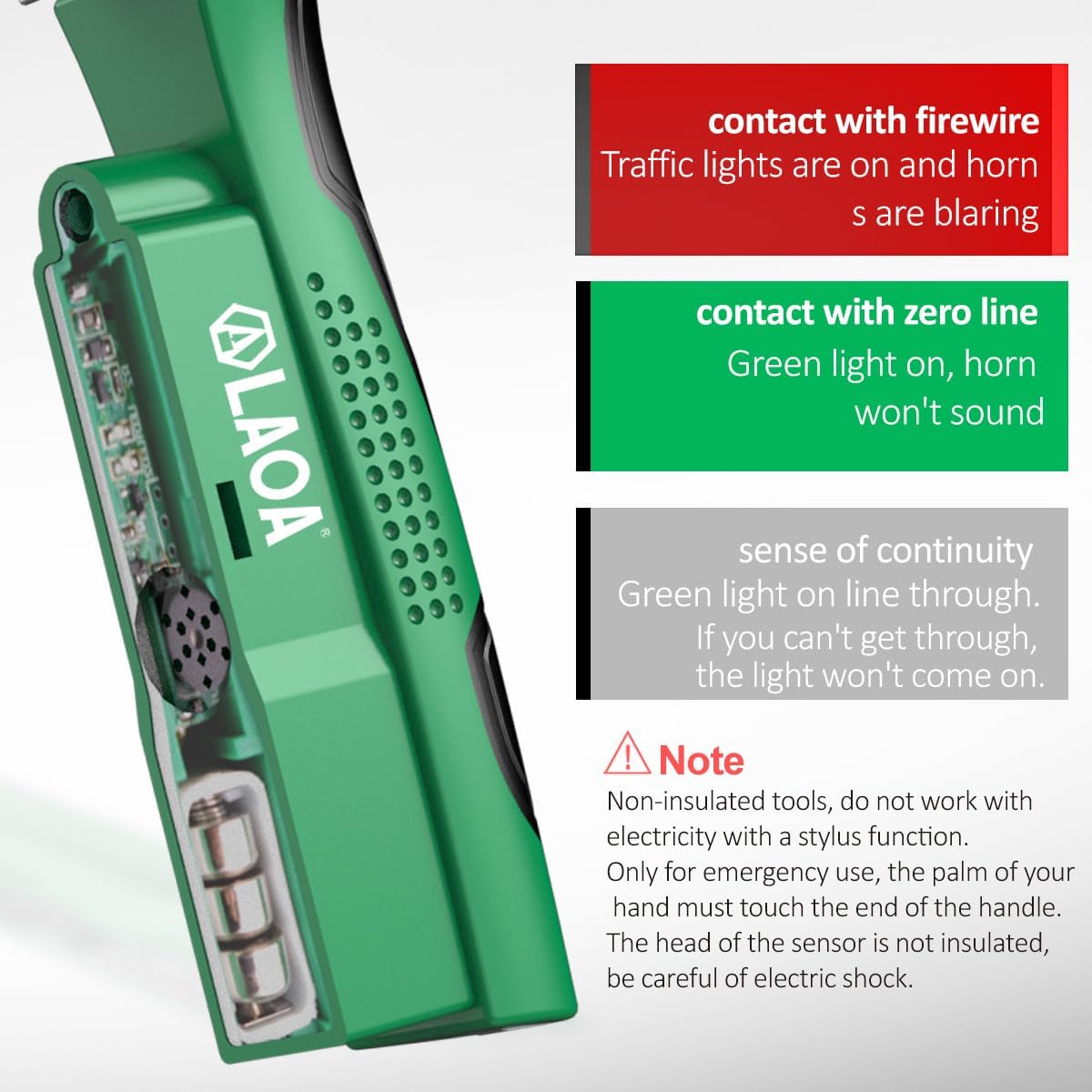 LAOA Wire Stripper with Electricity Measurement,8-in-1 Wire Stripping Pliers for Cutting,Pulling wires,Cable Scissors for Scraping,Pressing Wires,with Voltage Test,with LA119716 Insulation Knife