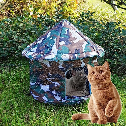 Panier chat fermé et niche petit chien dôme chaud hiver blanc 35cm - 2