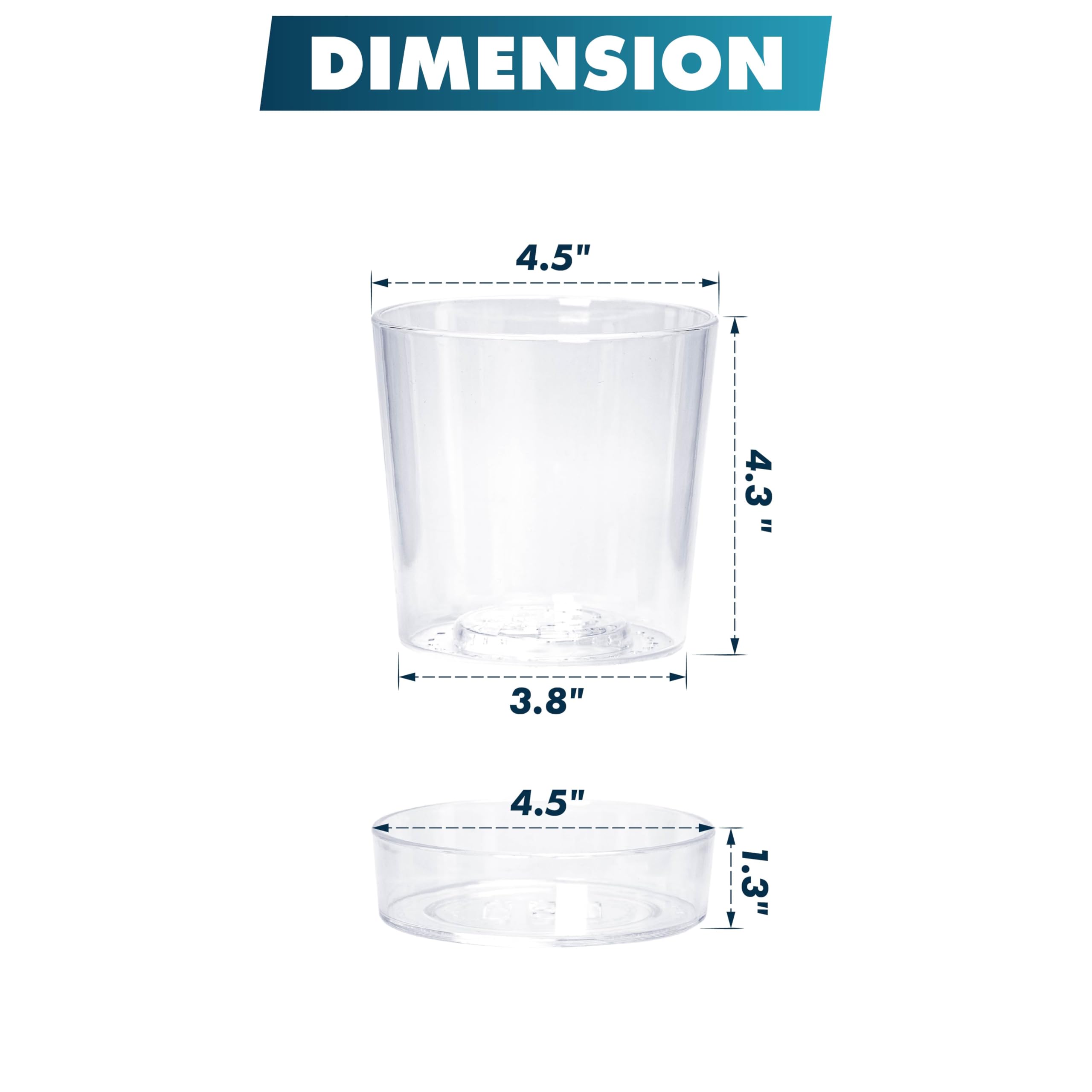 Amazon.com : Phoenix Vine 4.5 Inch Clear Acrylic Planter Pot with