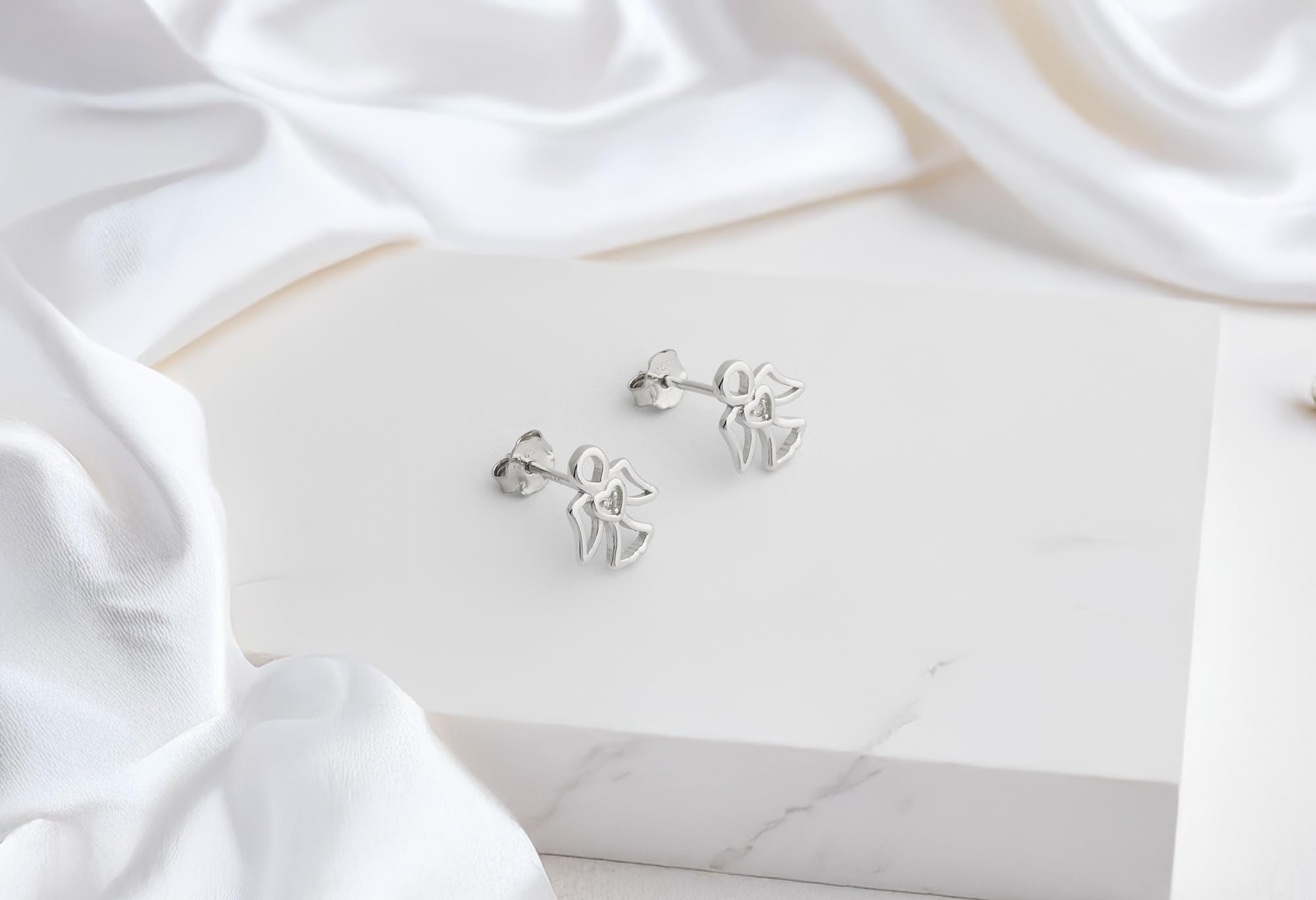 SOFIA MILANI - Pendientes para Mujeres en Plata de Ley 925 - con Circonitas - Pendientes de Ángel - 20690