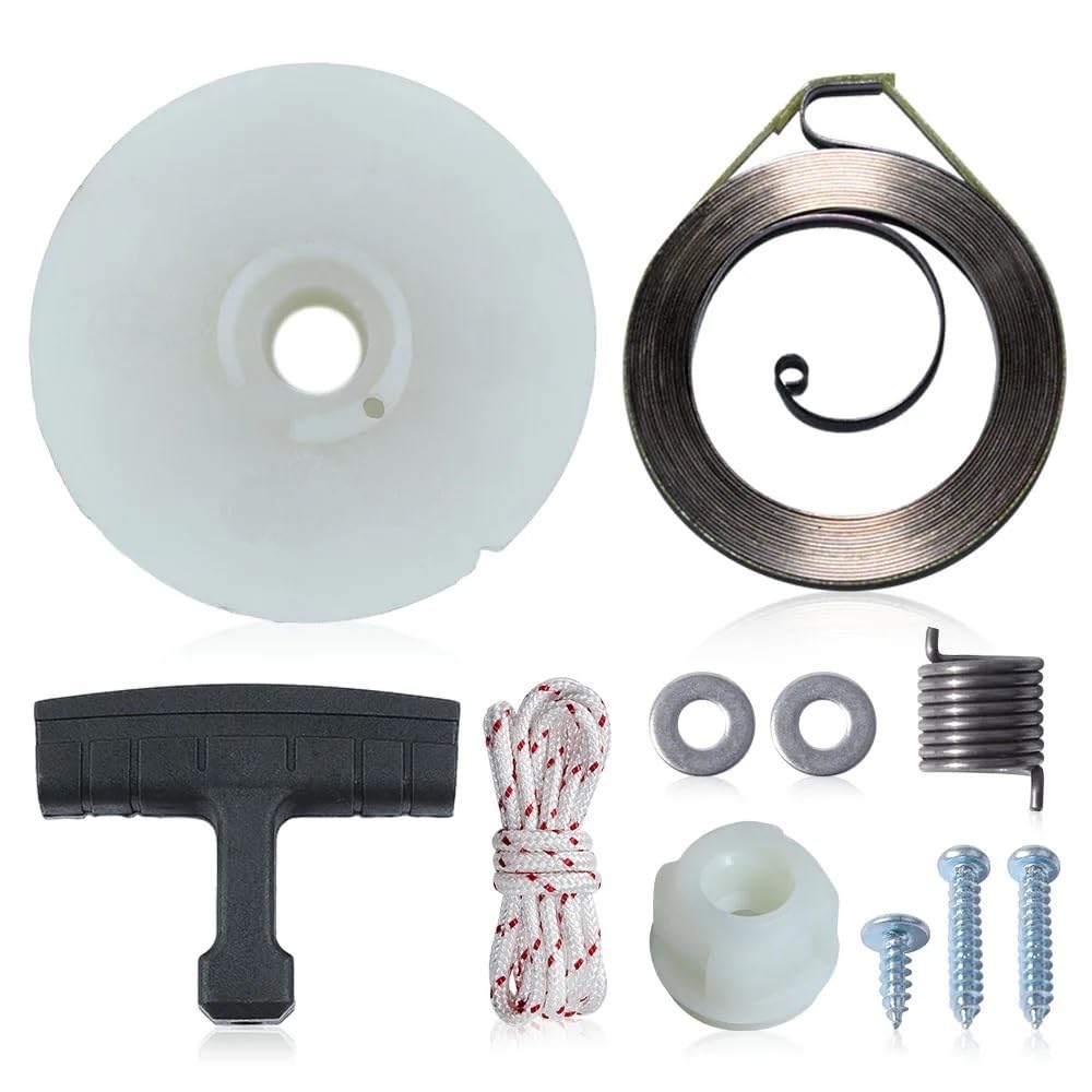 Kit de cuerda de resorte de polea de arranque de retroceso apto for motosierra H 137 142 240 235 236 530071966 530021180 530059677 5300420-95