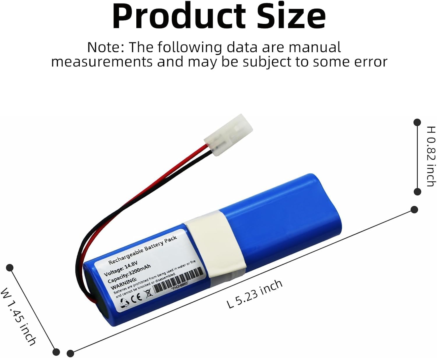 3200mAh Rechargeable Robot Aspirapolvere Batteria Compatibile con Qihoo 360 S6 360 S8 Rowenta X-Plorer Serie 75 X-Plorer Serie 75 S+ X-Plorer Serie 95 RR8567 RR8585 RR8587 Robot Vacuum Cleaner