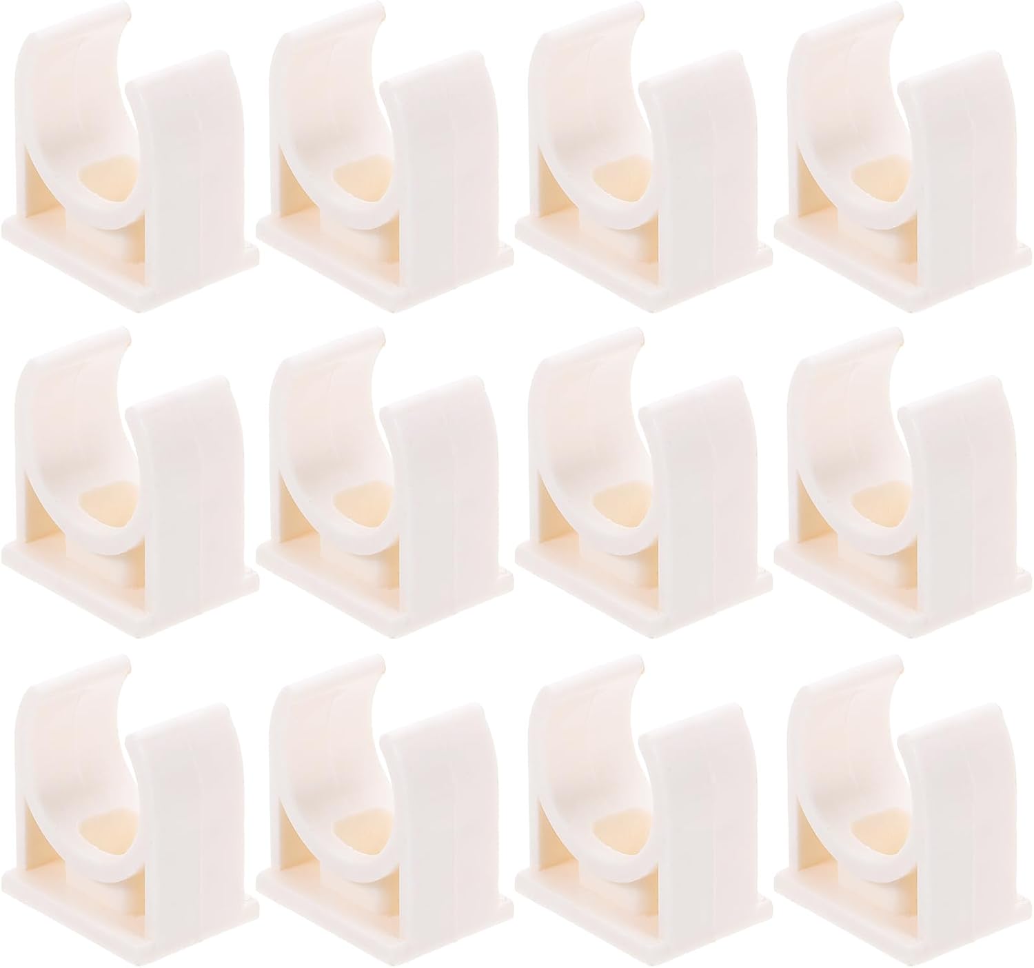 Yardwe 200Pcs U-Shaped Pvc Pipe Clamps 1/2 Inch White Pipe Holder for Easy Installation, Support for Plumbing Water and Air Hoses