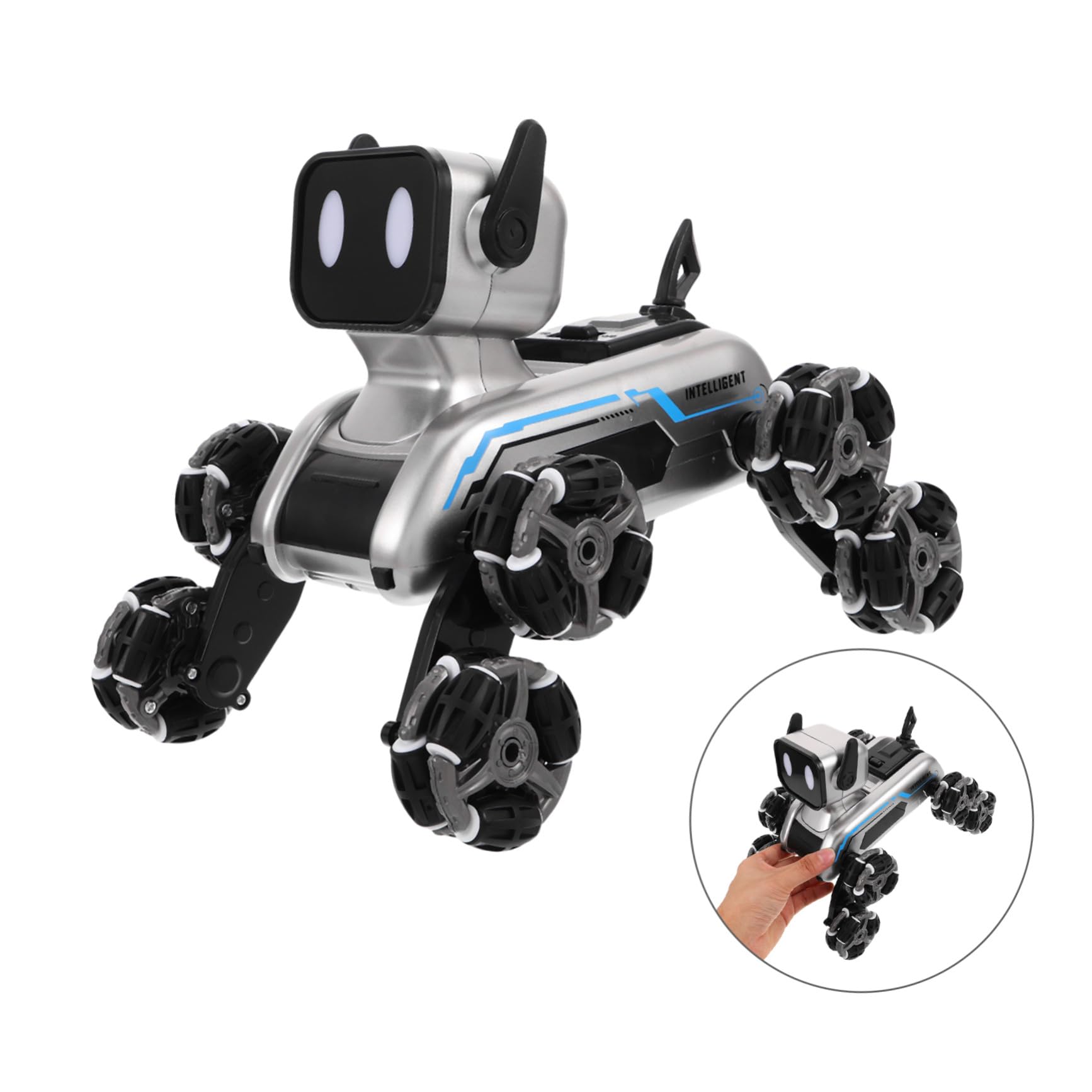 UKCOCO Chien Robot Intelligent Télécommandé Jouet Électronique Programmable pour Garçon Fille Robot Chien Interactif Maison Extérieur
