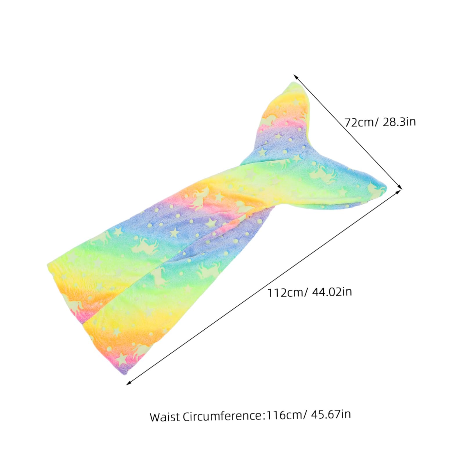 SUPVOX Glow Dark Soft Flannel Wearable for Cozy Mermaid Design for Fun Bedtime Adventures Birthday and Holidays