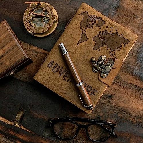Image of Di-Kraft Leather Journal Diary With Buckle Lock Vintage Old Pages Diary For Office Personal Use - 200