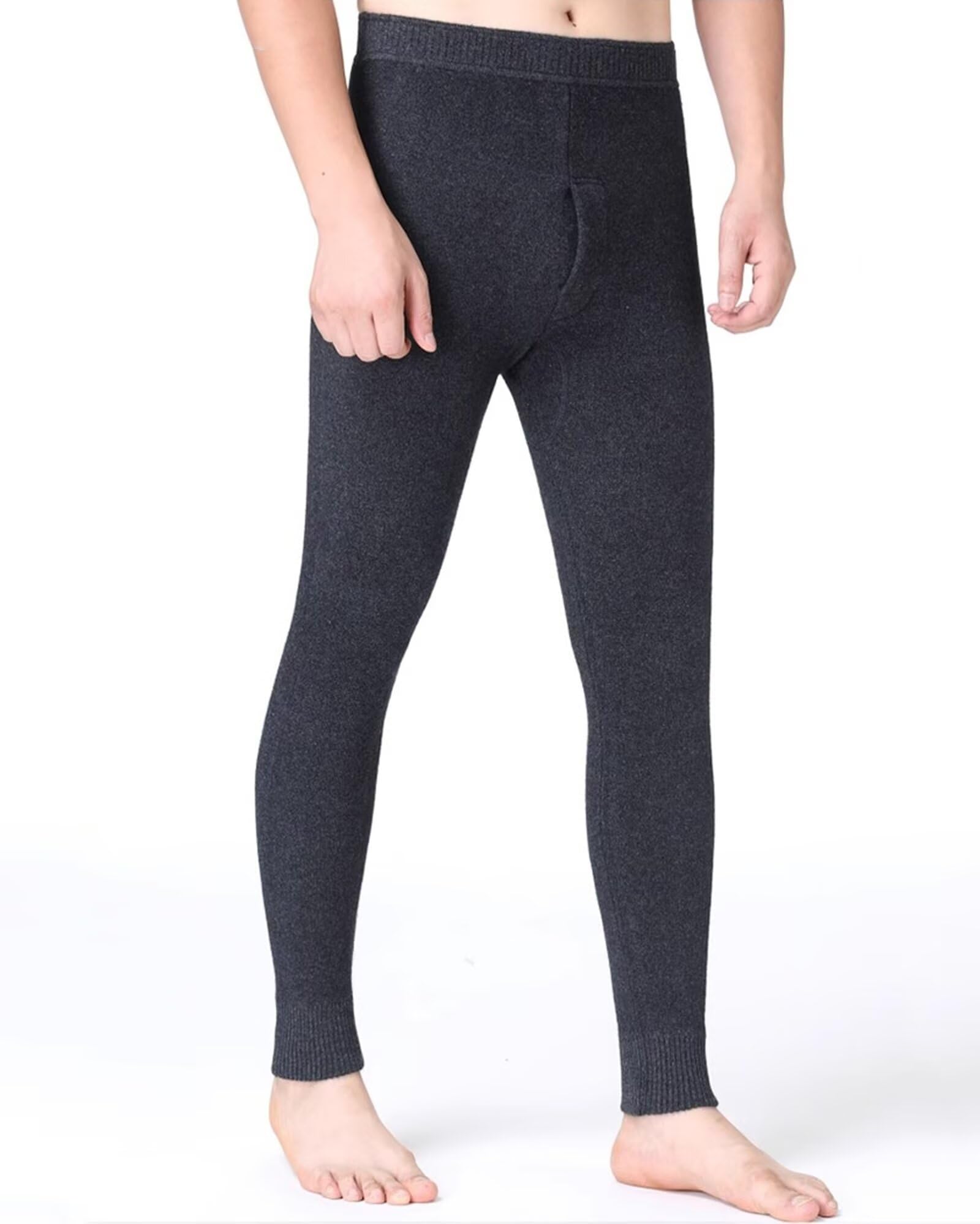 HNVAVQ 100% Cashmere Thermal Trousers Warm Underwear Pants Autumn Winter Leggings Compression Pants for Skiing,Hiking,Running