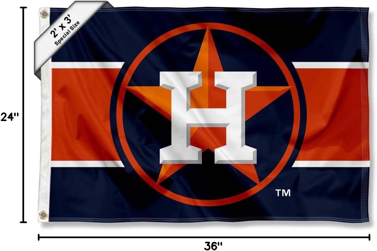 Houston Astros 2x3 Foot Small Flag - Image 6