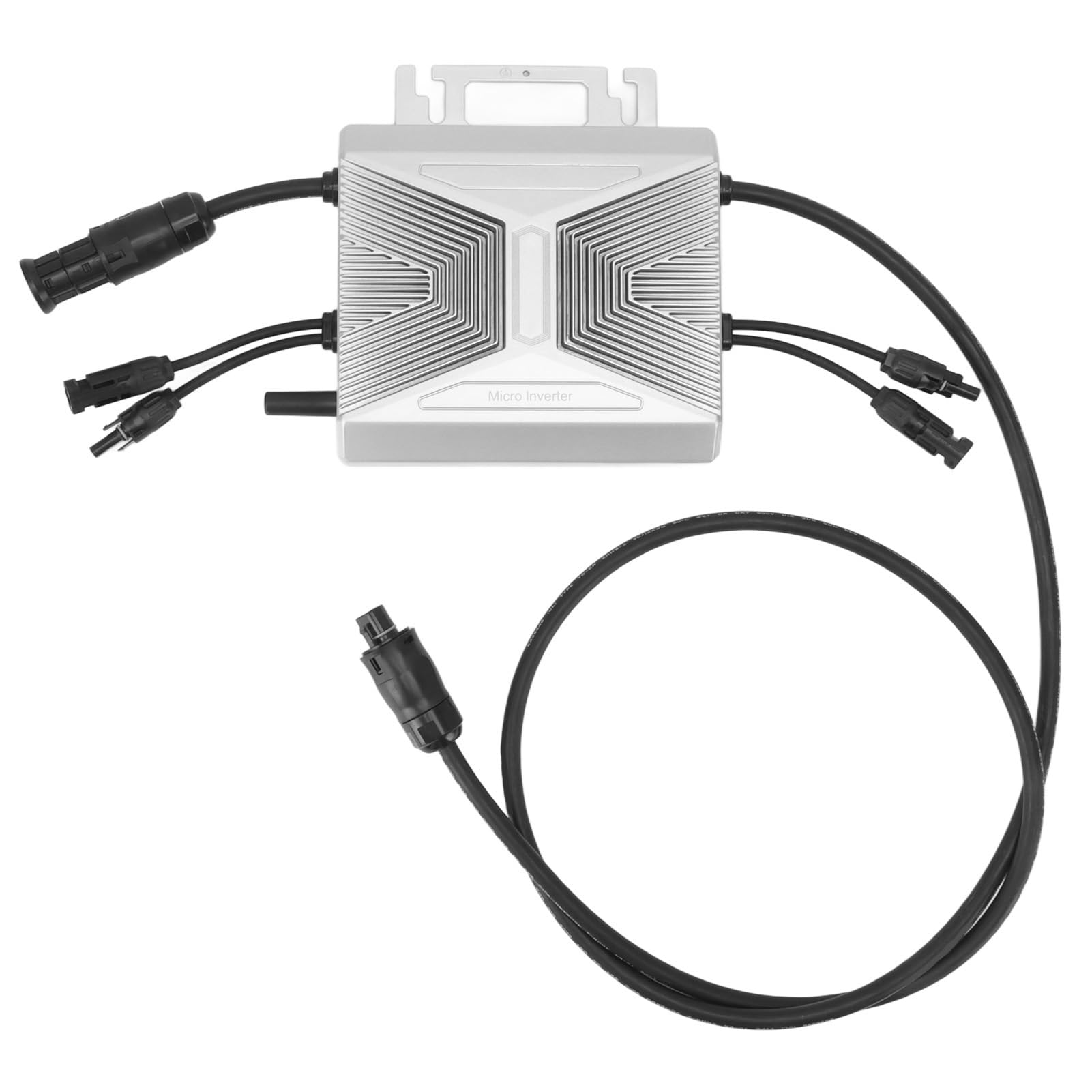 Hyuduo Solar-Wechselrichter, Aluminiumlegierung, MPPT-Photovoltaik-Wechselrichter, 800 W, 230 V, IP67, Wasserdicht, WiFi, Dual-MPPT für Privates, Kommerzielles Grid-Tie-System