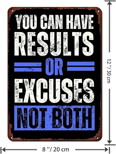 Miniatura 2 de Cartel de metal con texto en inglés You Can Have Results Or Excuses Not Both de metal con texto en inglés You Can Have Results Or Excuses Not Both