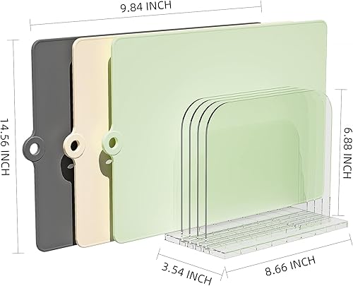 Vista 38 de Tabla de cortar de TPU para cocina, juego de 3 tablas de cortar seguras, tablas de cortar flexibles antideslizantes con ranura para jugos, Amarillo