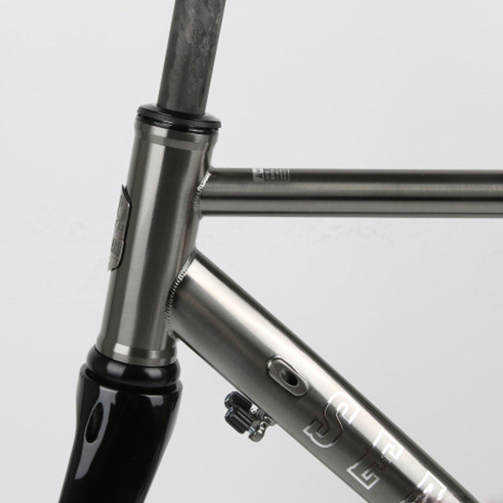 700C Chrom-Molybdän-Stahl Fahrrad Rahmen 44cm 47cm 50cm 53cm 56cm Rennrad Rahmenset Fahrrad Rahmensatz Scheibenbremse Rahmen Steckachsenrahmen F12*100MM R12*142MM BSA BB68mm(Brushed Silver,44cm)