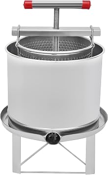 12.6L Fruit Honey Presser Bee Honey Press Extractor,Beeswax Presser Household Manual Honey Extractor Beekeeping Machine Grape Fruit Juice Press Extractor for Fruits,Vegetables.