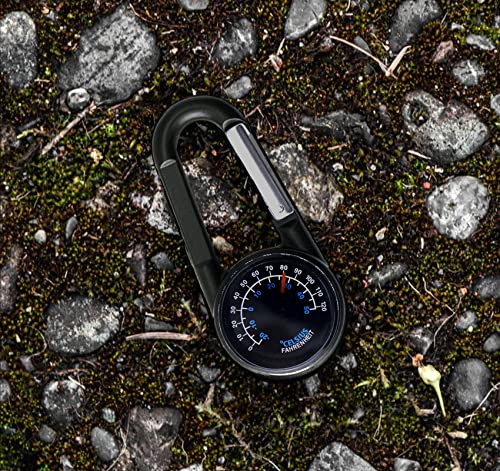 image for TurnOnSport Carabiner Clip On Compass Hiking - Compact Compass Keychai