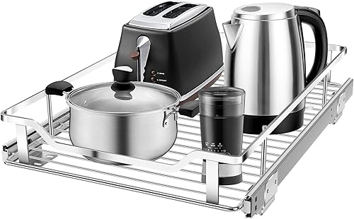 Organizador de gabinete extraíble, estantes de despensa deslizantes resistentes, almacenamiento de cajones deslizantes para cocina, baño, hogar,