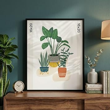 16x20 Picture Frame Black Flat Profile Wall Photo Frame