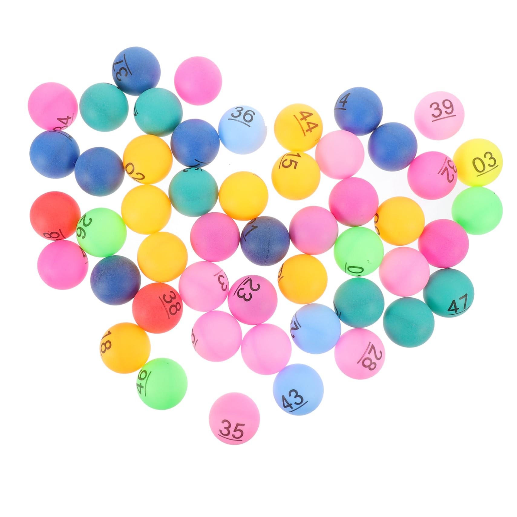 BCOATH 50pcs Activity Balls Pp Material Entertainment Balls Numbered Ideal for Carnival Christmas