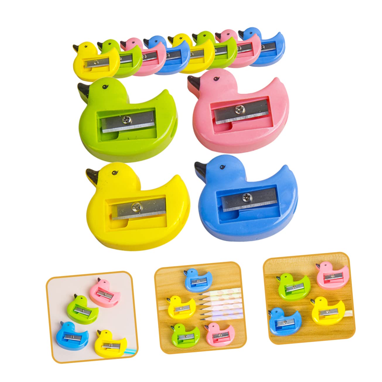 SHINEOFI 2 Sätze Bleistiftspitzer Anspitzer Mini Farbig Dosenspitzer Büroartikel Space Saver Handspitzer Buntstifte Bleistiftzubehör Bleistiftschärfer Metall Colorful 48 Stück * 2